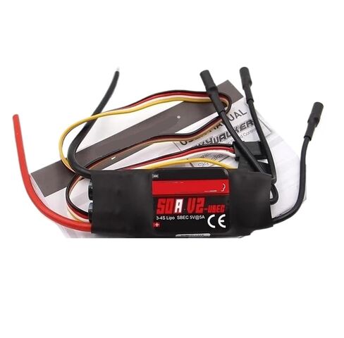 1 Piece 50A V2 60A V2 80A V2 100A V2 Speed ESC Controller with UBEC Suitable for Remote Control(40A V2) in Saudi Arabia