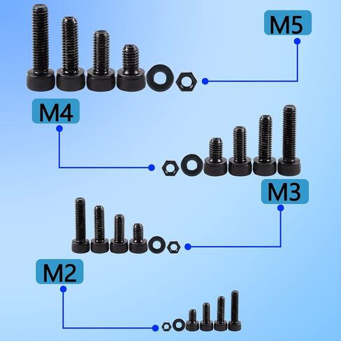newlng 680pcs countersunk Head Screws with Nose Screw Set M3 M4 M5 M6 Screw and nut washers 304 Stainless Steel Cross countersunk Head Screw Machine Screws for DIY Repair Fixing Accessories in Kuwait