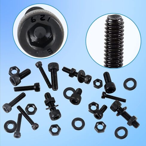 newlng 680pcs countersunk Head Screws with Nose Screw Set M3 M4 M5 M6 Screw and nut washers 304 Stainless Steel Cross countersunk Head Screw Machine Screws for DIY Repair Fixing Accessories in Kuwait