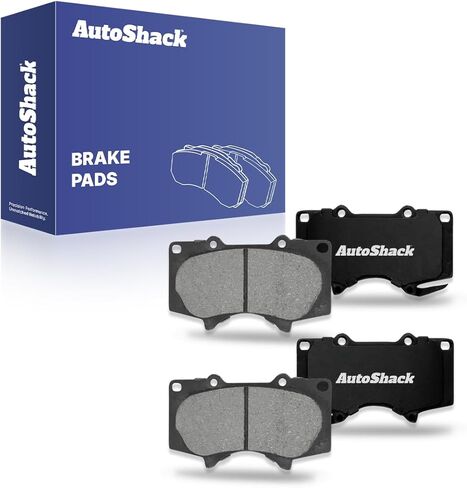 مجموعة وسادات الفرامل الأمامية من السيراميك من AutoShack لاستبدال 2005-2025 Toyota Tacoma 4-PC in Saudi Arabia