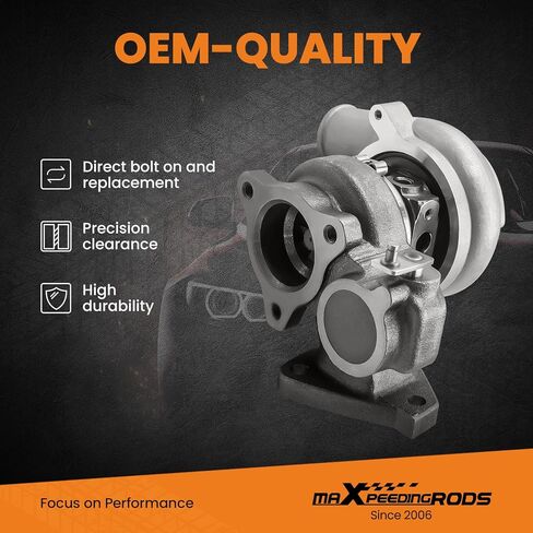 maXpeedingrods TD04 Turbo Turbocharger for Shogun L300 L200 Pajero 2.5L 4D56PB 4D56 1993-1996 73KW 98HP, 49177-01502 49177-01503, Basic VL Series in Saudi Arabia