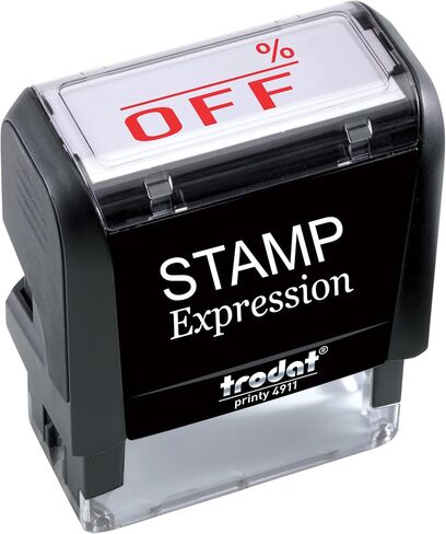 StampExpression - Percent Off Office Self Inking Rubber Stamp - Red Ink (A-5926) in Saudi Arabia