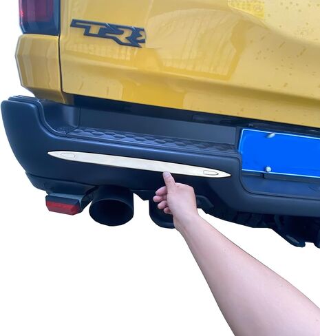 Stainless Steel Rear Bumper Guard Plate for RAM 1500 2500 3500 (2010-2025) - High Gloss Mirror Polished Chrome & Black Bumper Protector,Scratch Resistant Trim(Silver Chrome) in Saudi Arabia
