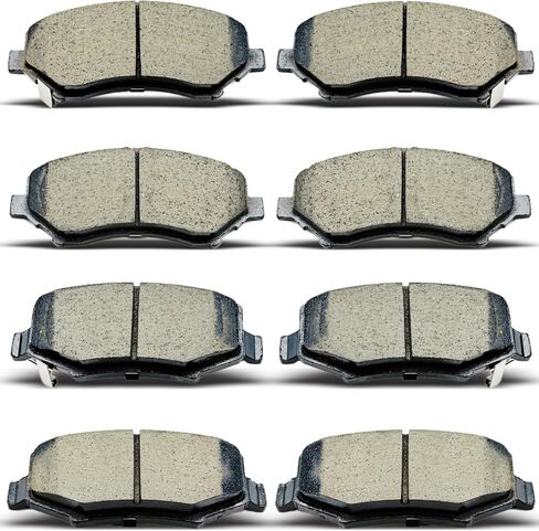 8PCS Front Rear Ceramic Brake Pads Replacement Kit Fits 2007-2011 For Dodge Nitro, 2008-2012 For Jeep Liberty, 2007-2017 For Jeep Wrangler, 2018 For Jeep Wrangler JK（D1273 D1274） in Saudi Arabia