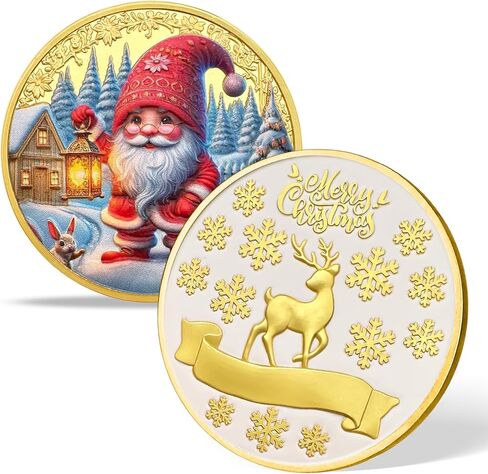 تحدي عملة عيد الميلاد - قزم عيد الميلاد تحدي الرنة المنقوش بشكل رائع زينة عيد الميلاد in Kuwait