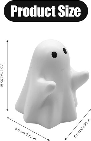 1 Pcs Funny Ghost Pen Holder Cute Pen Holder Resin Ghost Figurine Pencil Stand for Home Office Desktop Decoration, White in Saudi Arabia