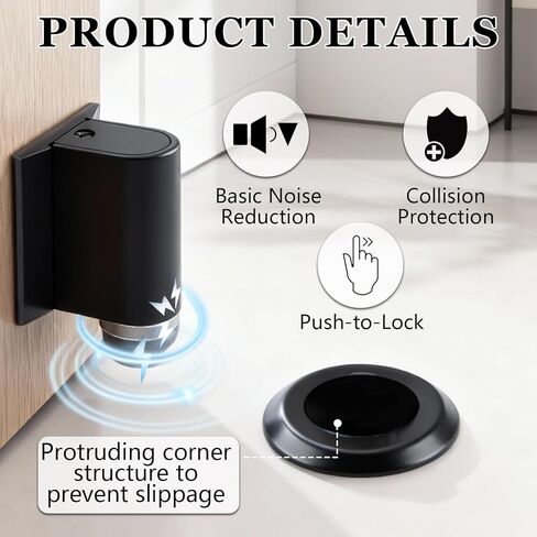 سدادات باب مغناطيسية قابلة للتعديل، توقف باب مغناطيسي لأسفل الباب، لا توجد مصدات أبواب غير مرئية للباب الداخلي، حامل صيد عالي التحمل للحفاظ على الفتح in Kuwait