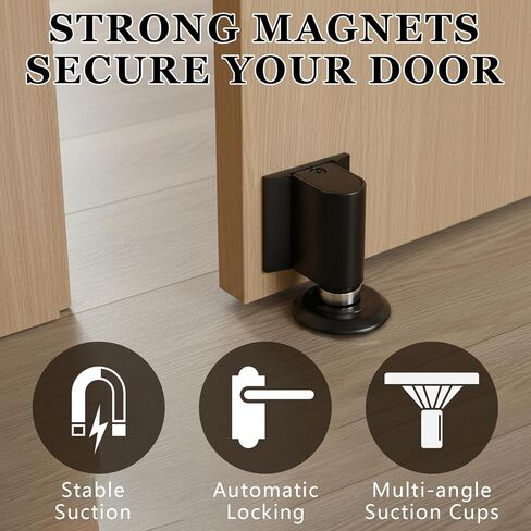 سدادات باب مغناطيسية قابلة للتعديل، توقف باب مغناطيسي لأسفل الباب، لا توجد مصدات أبواب غير مرئية للباب الداخلي، حامل صيد عالي التحمل للحفاظ على الفتح in Kuwait
