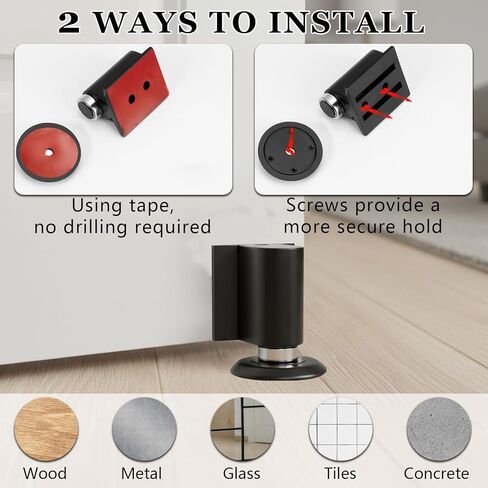 سدادات باب مغناطيسية قابلة للتعديل، توقف باب مغناطيسي لأسفل الباب، لا توجد مصدات أبواب غير مرئية للباب الداخلي، حامل صيد عالي التحمل للحفاظ على الفتح in Kuwait
