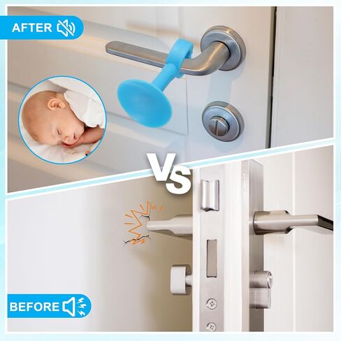 uxcell 6Pcs Silicone Door Handle Stopper, Suction Cup Door Stops Wall Protector No Drilling Anti-Collision Door Handle Bumpers for Bedroom Bathroom Office Furniture, Green 2.2x1.3 in Saudi Arabia
