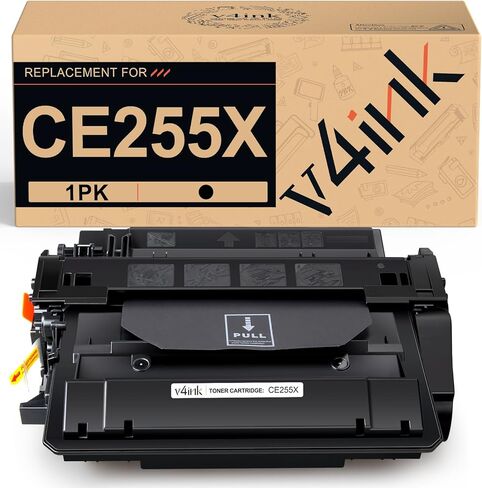 v4ink 2PK CE255X Toner Cartridge Compatible Replacement for HP 55A 55X CE255X Toner High Yield Black Ink for HP Pro P3015 P3015d P3015dn P3015n P3015x M521dn M521dw M525c M525dn M525f Printer in Saudi Arabia