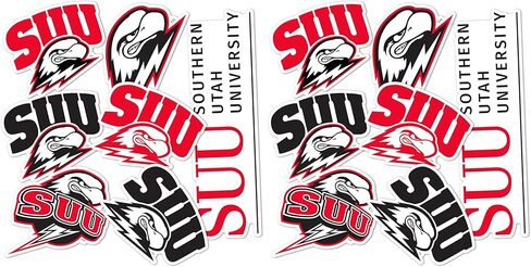 Desert Cactus Southern Utah University SUU Thunderbirds T-Birds Stickers Vinyl Decals Laptop Water Bottle Car Scrapbook 11x9 Sheet T2 (Type 2) in Saudi Arabia