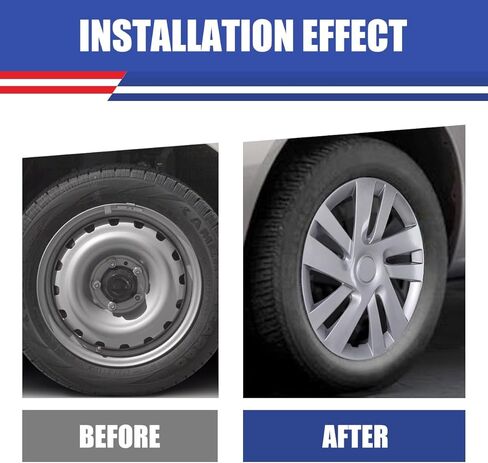 WolfX 15 بوصة Hubcaps مجموعة من 4 غطاء حافة العجلة لنيسان NV200 2013-2021 (يناسب فقط المحور الفولاذي) مادة PP استبدال غطاء محور العجلة، W5133-Lacquer in Kuwait