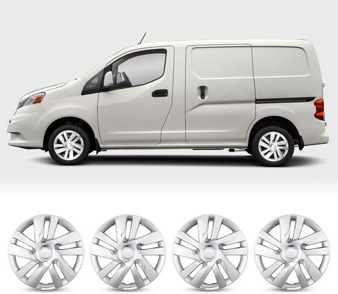 WolfX 15 بوصة Hubcaps مجموعة من 4 غطاء حافة العجلة لنيسان NV200 2013-2021 (يناسب فقط المحور الفولاذي) مادة PP استبدال غطاء محور العجلة، W5133-Lacquer in Kuwait