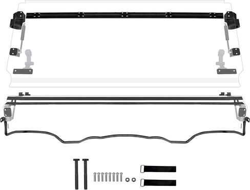 SAUTVS 3-in-1 Flip Up Windshield for Yamaha Viking / Viking VI 2014-2025, Clear 1/5" Hard Coated PC Front Flip Windscreen Accessories, Can be Closed, Vented, or Fully Open in Saudi Arabia