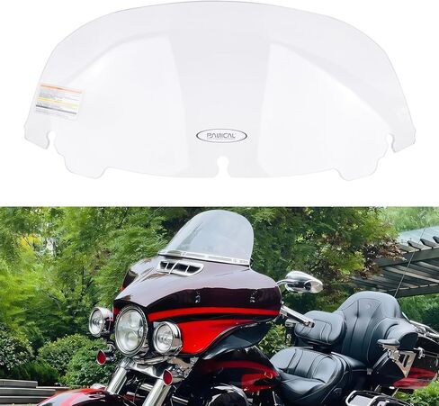 Panical Motorcycle for Harley Windshield Grand 2014-2024 Glide Flagship Street Glide Electra Ultra Cvo With Hard Anti Fog PC (7 inch Transparent Style) in Saudi Arabia