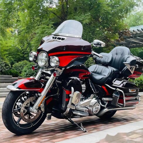 Panical Motorcycle for Harley Windshield Grand 2014-2024 Glide Flagship Street Glide Electra Ultra Cvo With Hard Anti Fog PC (7 inch Transparent Style) in Saudi Arabia