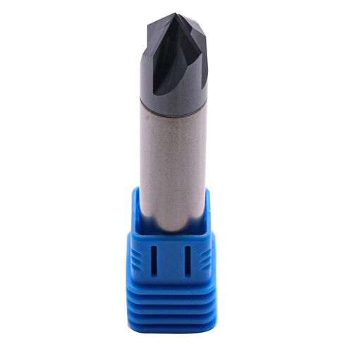 BestParts High Performance Solid Carbide End Mill, Chamfer Mill - Double End - AlTiN Coated, 4 Flute, 90° Chamfer Angle, 1/2" Cutting Diameter, 1/2" Shank Diameter, 3" Overall Length in Kuwait
