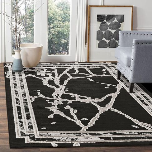 GLORY RUGS Area Rugs Marble 5x7 Cream Gold Carpet Modern Abstract Rug Living Room Dining Bedroom Rug in Kuwait