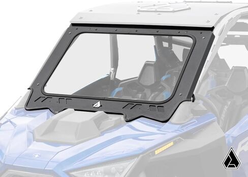 زجاج أمامي بفتحات تهوية من SuperATV Assault Industries لعام 2022+ Polaris RZR Pro R وPro R 4 | زجاج أمان مصفح معتمد من وزارة النقل | يمكن إضافة ممسحة يدوية | سهلة التركيب in Kuwait