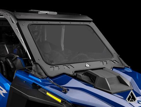 زجاج أمامي بفتحات تهوية من SuperATV Assault Industries لعام 2022+ Polaris RZR Pro R وPro R 4 | زجاج أمان مصفح معتمد من وزارة النقل | يمكن إضافة ممسحة يدوية | سهلة التركيب in Kuwait
