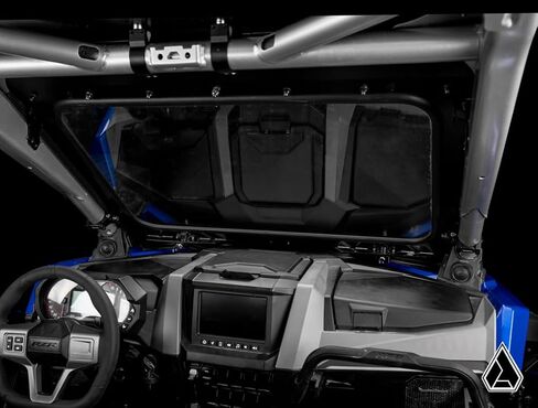 زجاج أمامي بفتحات تهوية من SuperATV Assault Industries لعام 2022+ Polaris RZR Pro R وPro R 4 | زجاج أمان مصفح معتمد من وزارة النقل | يمكن إضافة ممسحة يدوية | سهلة التركيب in Kuwait