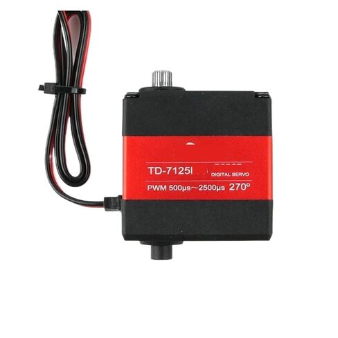 25 كجم TD-7125 RC ذراع آلي ثنائي المحور سيرفو 4.8-8.4 فولت 180/270 درجة محرك ناعم مع ترس التوجيه (2 قطعة 25 كجم 180 درجة) in Kuwait