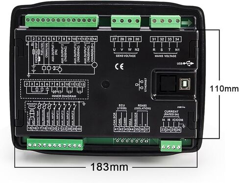 6120N 6110N AMF Auto Start Diesel Generator Controller Control Module Panel Electronic Genset Parts Replace HGM6120N HGM6110N(6120NC RS485 Port) in Saudi Arabia
