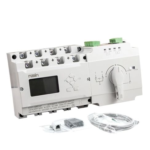 مولد RDS3-125D/4P ATS مفتاح نقل تلقائي مزدوج الطاقة مع قاطع دائرة لوحة التحكم 63A 100A 125A C/D أنواع (125D مع ملحق) in Saudi Arabia