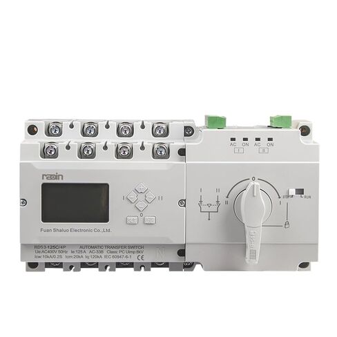مولد RDS3-125D/4P ATS مفتاح نقل تلقائي مزدوج الطاقة مع قاطع دائرة لوحة التحكم 63A 100A 125A C/D أنواع (125D مع ملحق) in Saudi Arabia