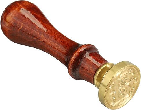 Letter Wax Seal Stamp, Alphabet B Wooden Handle 25mm Removable Retro Brass Head Classic Sealing Stamp for Envelope Invitation Card Wedding Gift Decoration in Saudi Arabia