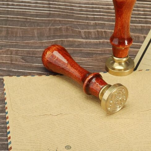 Letter Wax Seal Stamp, Alphabet B Wooden Handle 25mm Removable Retro Brass Head Classic Sealing Stamp for Envelope Invitation Card Wedding Gift Decoration in Saudi Arabia