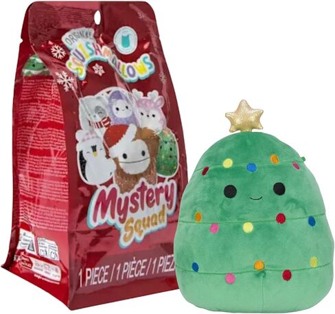 Squishmallows Mystery Squad Holiday Edition, Plush Blind Bag, Winter Christmas Theme Collectible, 1 Random Character, Age 3+ in Saudi Arabia