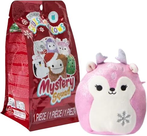 Squishmallows Mystery Squad Holiday Edition, Plush Blind Bag, Winter Christmas Theme Collectible, 1 Random Character, Age 3+ in Saudi Arabia
