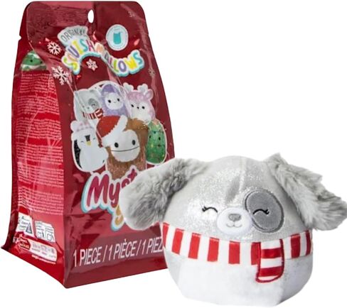Squishmallows Mystery Squad Holiday Edition, Plush Blind Bag, Winter Christmas Theme Collectible, 1 Random Character, Age 3+ in Saudi Arabia