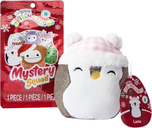 Squishmallows Mystery Squad Holiday Edition, Plush Blind Bag, Winter Christmas Theme Collectible, 1 Random Character, Age 3+ in Saudi Arabia
