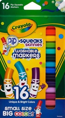 Crayola Emoji Stampers, Pip Squeaks Washable Markers, Gift for Boys & Girls, 16 Count in Saudi Arabia