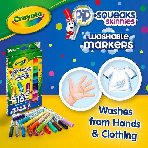 Crayola Emoji Stampers, Pip Squeaks Washable Markers, Gift for Boys & Girls, 16 Count in Saudi Arabia