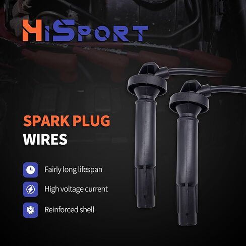 HiSport Spark Plug Coil Wires Ignition Coil Harness Cable 32722-P75-A01 Compatible with Honda CR-V 1997-1998 Replacement for Acura Integra 1994-2001, Pack of 4 in Saudi Arabia