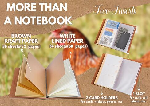 InnoBeta Chicken Gifts for Women/Men, Gifts for Chicken Lover, Chicken Journal, Notebook, Sketchbook, Travel Diary, 7.8x5 Inches in Saudi Arabia