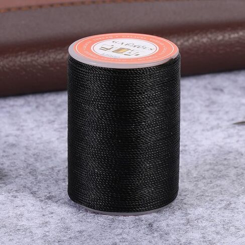 1Roll 85 Meters Waxed Thread Cord Leather Sewing Cord for Leather Hand Sewing Stitching Handcrafts 0.65mm in Diameter (Black) in Saudi Arabia
