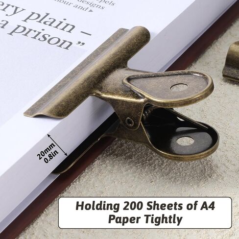 4PCS Bulldog Clips Brass Bulldog Clips Multi-Purpose Binder Food Bag Clamps Big Metal Bull Binder Clip Hinge Clip for Kitchen Office Sealing Storage Hanging Food Bags Pictures Photos in Saudi Arabia