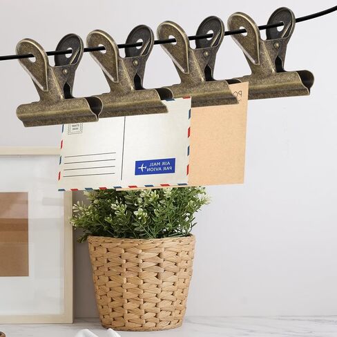 4PCS Bulldog Clips Brass Bulldog Clips Multi-Purpose Binder Food Bag Clamps Big Metal Bull Binder Clip Hinge Clip for Kitchen Office Sealing Storage Hanging Food Bags Pictures Photos in Saudi Arabia