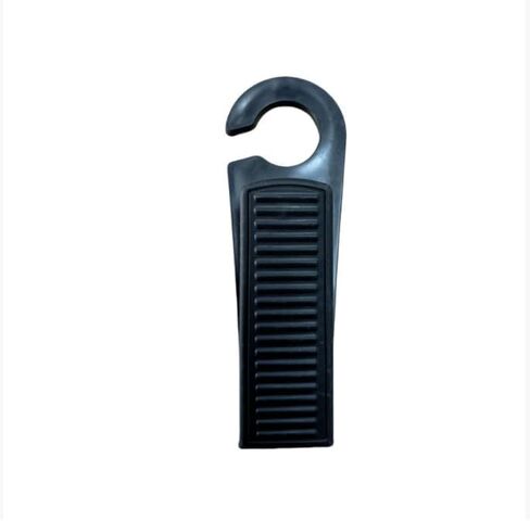 1PC Door Stopper Hook No-Drill Anti-Slam Design Easy Install for Living Room Bedroom Office Door Hold Collision Prevention, Black in Saudi Arabia