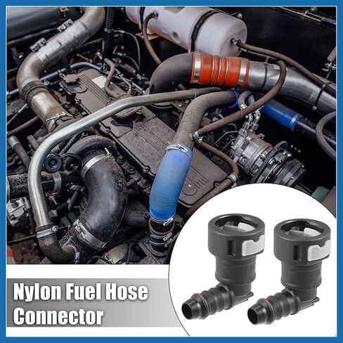 2pcs Fuel Line Quick Connect 90 Degree Push-On Single Barb Adapter Connector for 12mm to 1/2 Rubber Tubing Item Replacement in Saudi Arabia