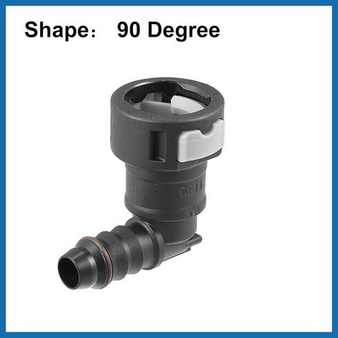 2pcs Fuel Line Quick Connect 90 Degree Push-On Single Barb Adapter Connector for 12mm to 1/2 Rubber Tubing Item Replacement in Saudi Arabia