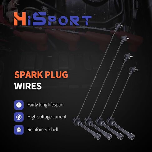 مجموعة أسلاك توصيل الإشعال من HiSport - 671-4146 بديل لسيارة Toyota Camry 1997-2001 2.2L، Solara 2.2L 1999-2001، RAV4 1998-2000 2.0L L4 استبدال UF180 in Saudi Arabia