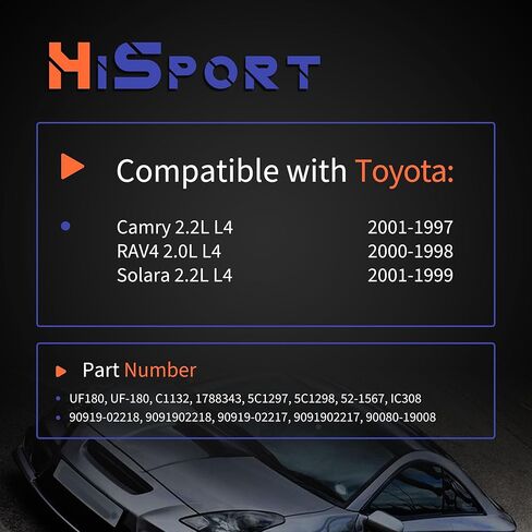 مجموعة أسلاك توصيل الإشعال من HiSport - 671-4146 بديل لسيارة Toyota Camry 1997-2001 2.2L، Solara 2.2L 1999-2001، RAV4 1998-2000 2.0L L4 استبدال UF180 in Saudi Arabia