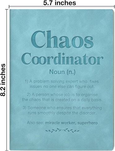 Employee Appreciation Gifts Journal Notebook, Thank You Gifts for Boss Coworkers Colleagues, Chaos Coordinator Definition Writing Notebook in Saudi Arabia
