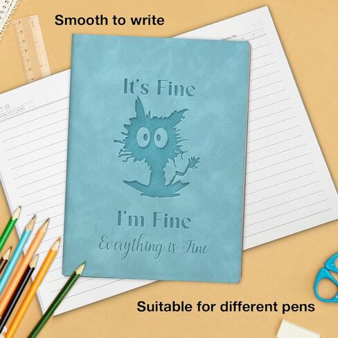 دفتر ملاحظات مكتبي مضحك إنه بخير، أنا بخير، كل شيء على ما يرام، هدايا مجلة لزميل العمل والصديق - أخضر داكن in Saudi Arabia